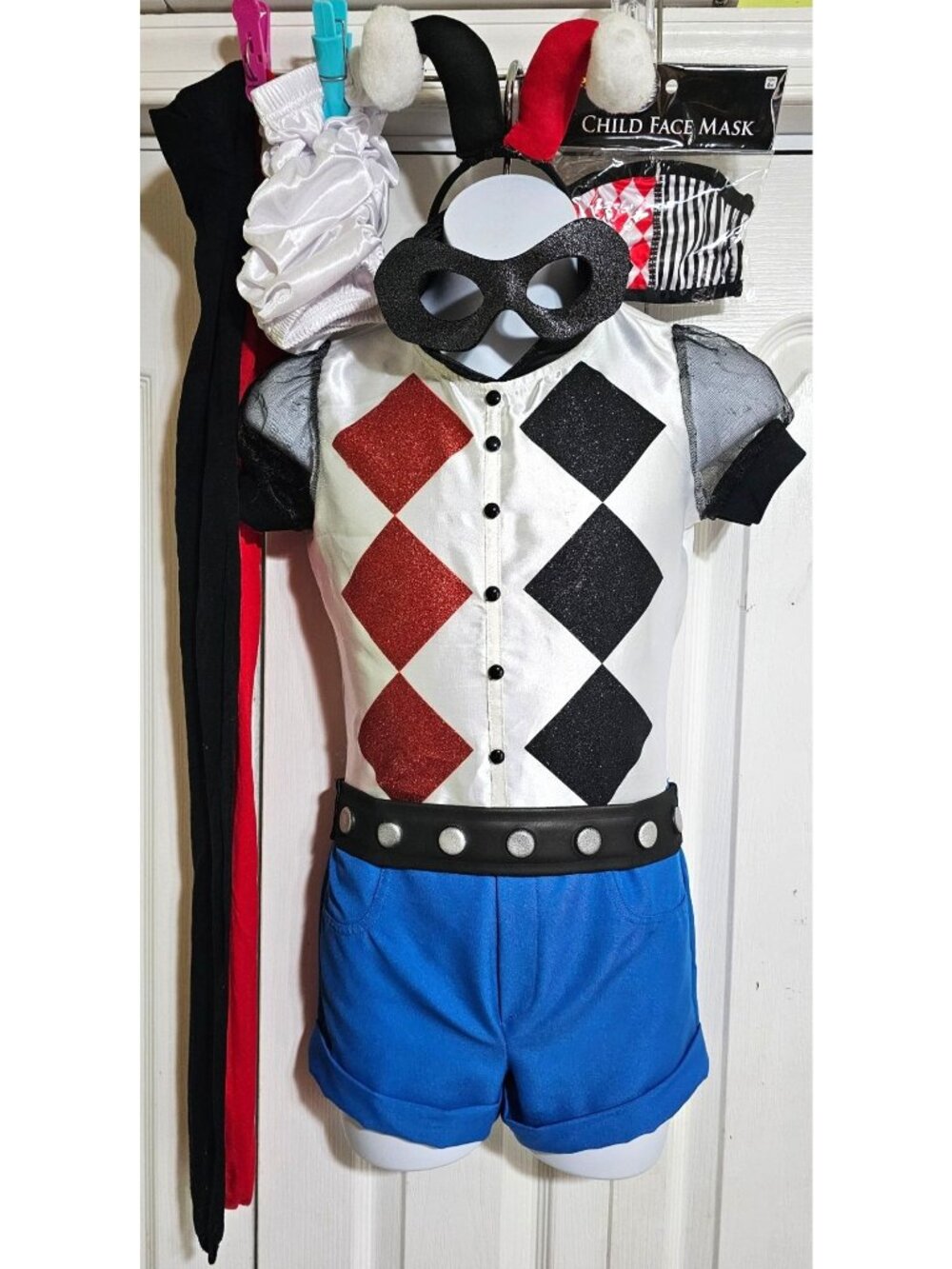 Harley Quinn Costume Superhero Girls 8-10 Suicide Squad DC Comic Joker Halloween